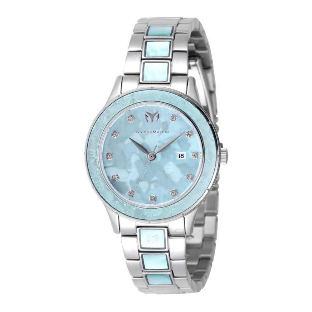 TechnoMarine Sea Seafoam Glow Women's Watch - 33mm, Steel (TM-725054)